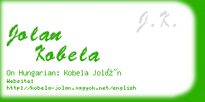 jolan kobela business card